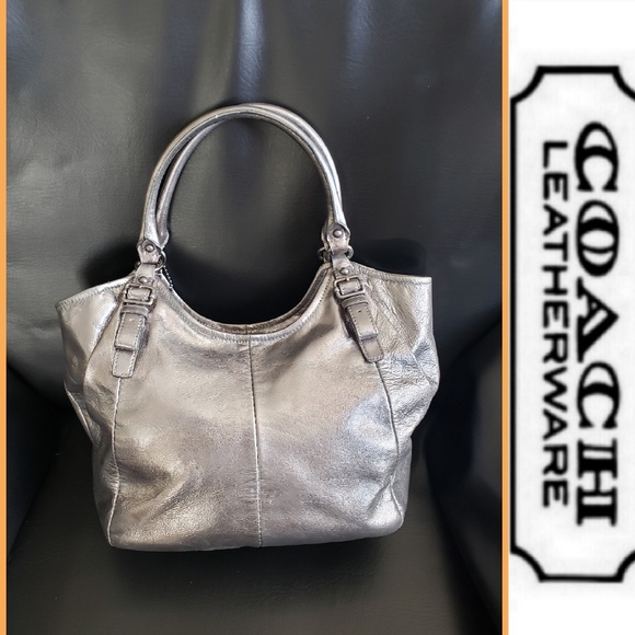 🌺Authentic🌺PEWTER COACH BAG💥SALE💥 - Picture 2 of 5